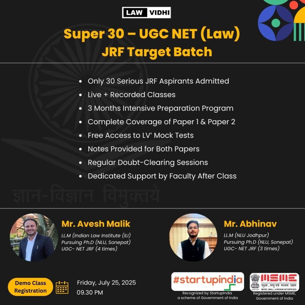 UGC NET LAW LawVidhi Course 